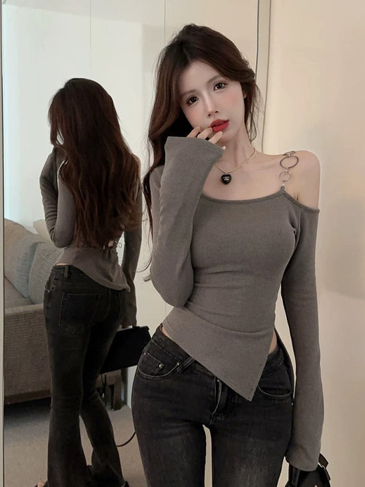 Long Sleeve Chained Top