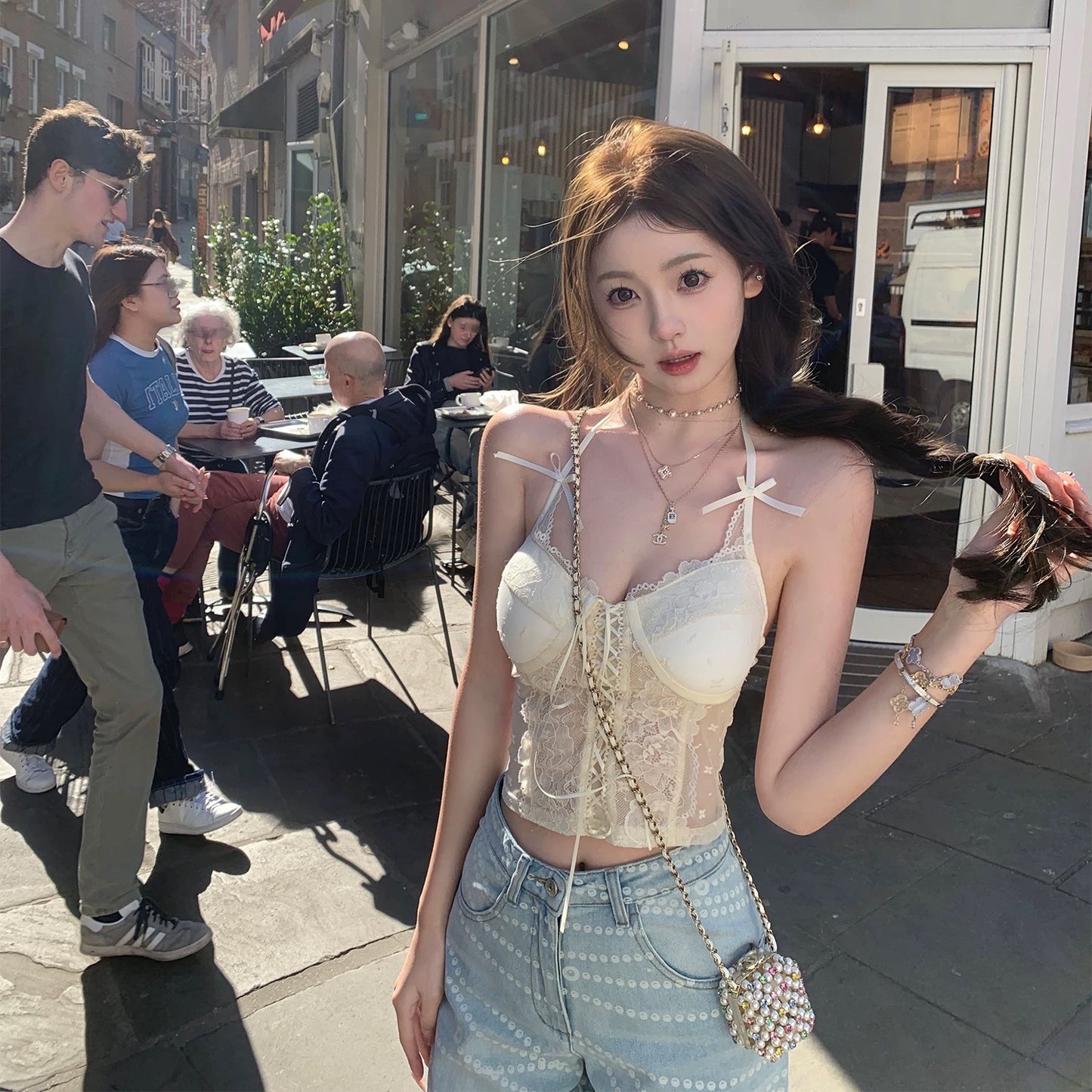 Laced Ivory Top
